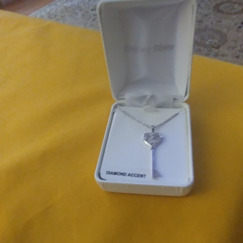 Sterling silver ,key necklace.